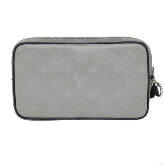 LOUIS VUITTON Monogram satellite alpha Clutch Bag Silver M44171 LV Auth 32344A - Picture 2 of 16